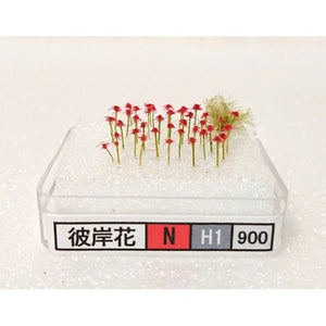 "Model" Red spider lily about 5-6mm 40 pcs : Kigusa BUNKO finished product N(1:150) H1