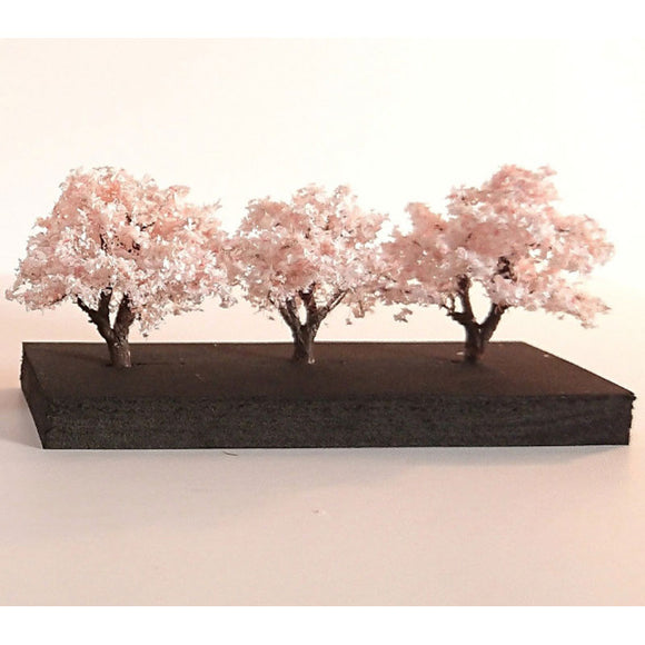 樱花，约。 4cm, 3pcs: 木草文库成品N(1:150) SA3