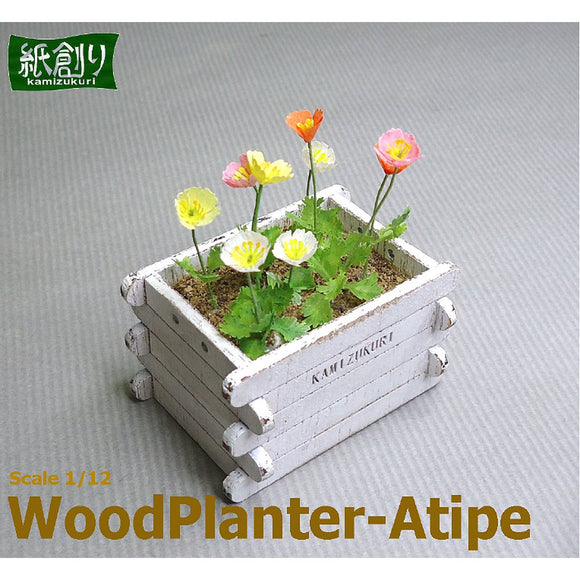 Wood planter type A: Wako kit 1:12 G-38