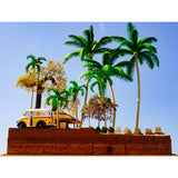 "Two Beach Bars" with miniature car and figures : Green Art - Completed 1:43 Kai 3004