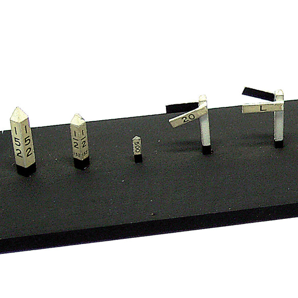 Track Marker Set (A) - 4 tipos, 12 piezas : ECHO MODEL Kit sin pintar HO (1:80) 157
