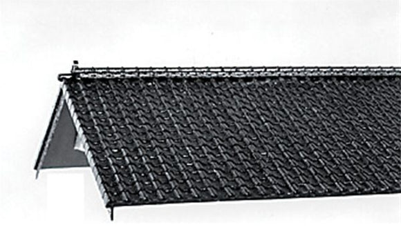 Japanese roof tile set (2 plain tiles, 2 ridge tiles and 8 demon tiles): Echo Model Unpainted Kit HO (1:80) 201