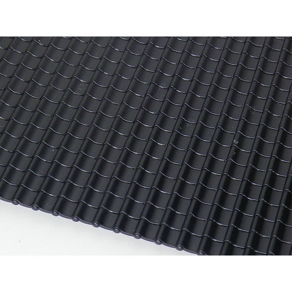 Japanese Roof Tile Set (2 flat tiles, 2 ridge tiles, 8 devil tiles): Echo Model Unpainted Kit HO (1:80) 205
