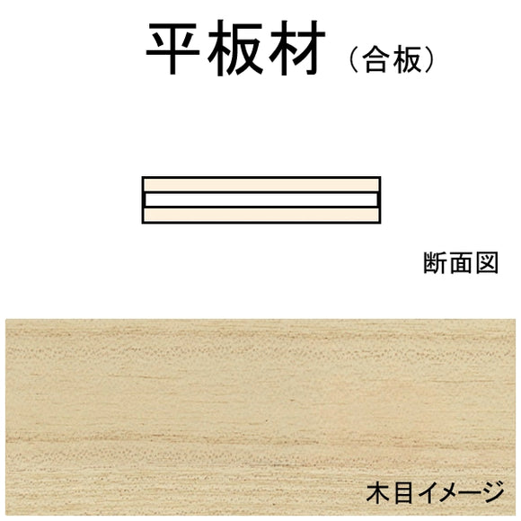 ST wood 0.3 mm thick (horizontal), 100 x 150 mm, 4 pieces : Echo model wood, non-scale 221