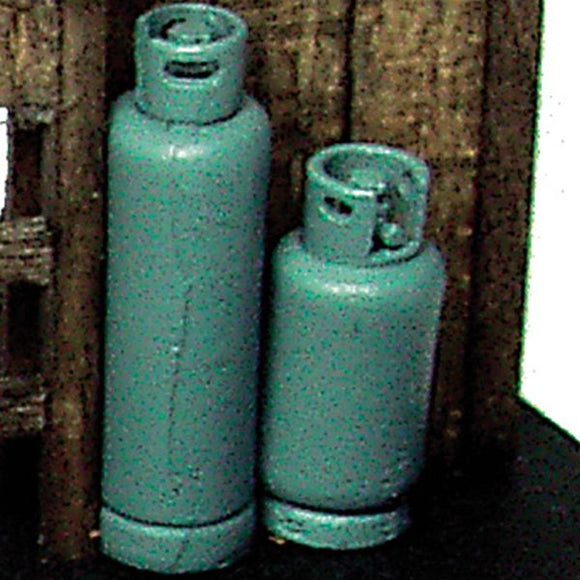 Propane Cylinder Set 2pcs : ECHO MODEL Unpainted Kit HO(1:80) 349