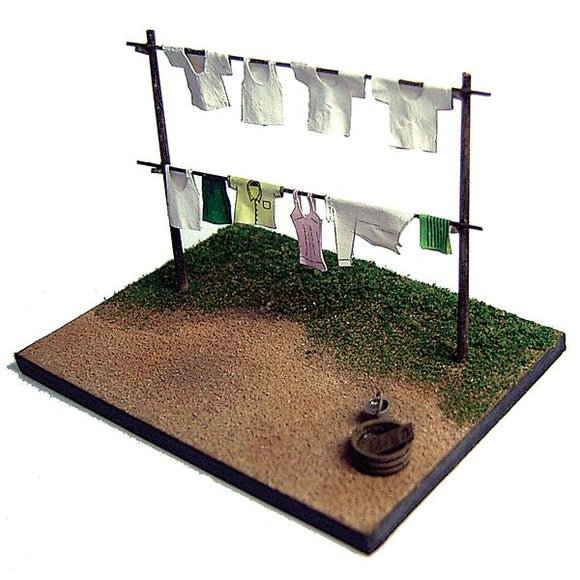 Juego de secado de ropa (tipo 2 cajones) : Kit sin pintar modelo ECHO HO(1:80) 366