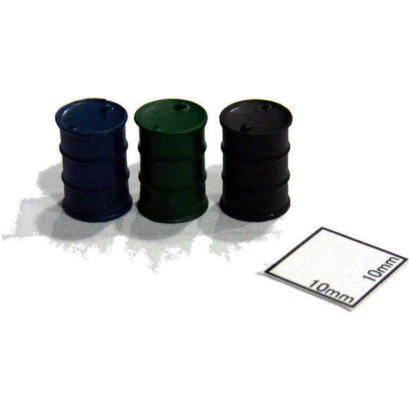Bidón (Verde, Azul, Negro) pintado: Modelo Echo Producto terminado HO(1:80) 1301