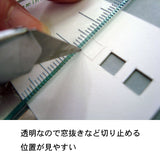 Right Angle Cut Ruler Chu-3 (medium size, acrylic 3mm thick) Left : Kamineko@Style Tool Part No. 006