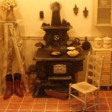 Scenery with Kitchen Stove : Chizuko Sato Sugarhouse Painted 1:12 Scale