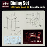 Dining set : Dio Park unpainted kit 1:35 scale 35003