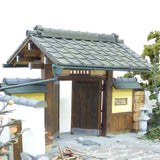 Japanese roof tile (Kaizu type) + Tomoe tile (2 pcs each) : Fujiya Unpainted Kit 1:12 Scale 102
