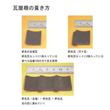 Japanese roof tile, 5 tiles in a row, set of 3: Fujiya Unpainted kit, 1:12 scale 106