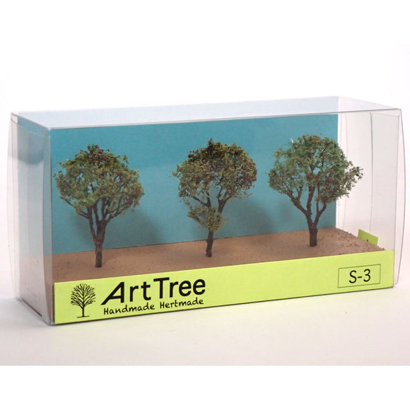 ArtTree Broad-leaved Tree S-3 (Height: 3.5cm, 3 trees) : JYOKEI-KOBO - Painted Finished Product Non-scale