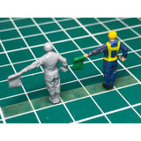 Worker Figurine C type 2 pieces : Suzume Model Unpainted Kit HO(1:80) SZM-HO-DW-C