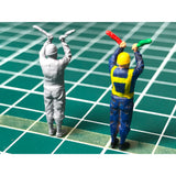 Worker Figurine D type 2 pieces : Suzume Model Unpainted Kit HO(1:80) SZM-HO-DW-D