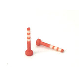 Full Color Rubber Pole (Red) 5 pieces : Suzume Model Painted finished product HO(1:80) SZM-HO-FRP-R