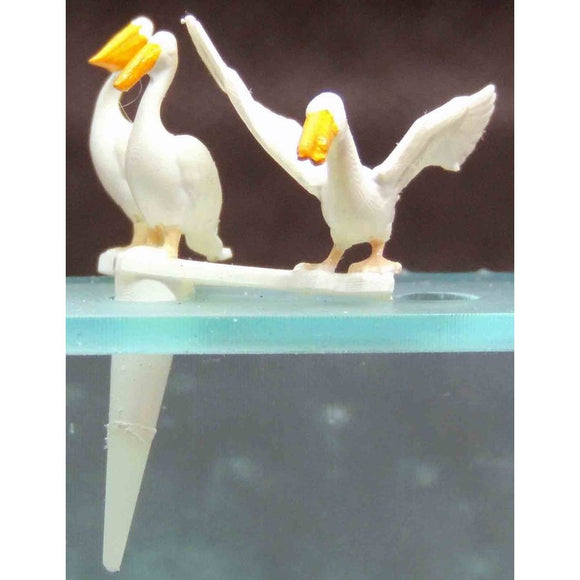 Pelícano en miniatura para diorama hortícola: Icom prepintado sin escala GM21