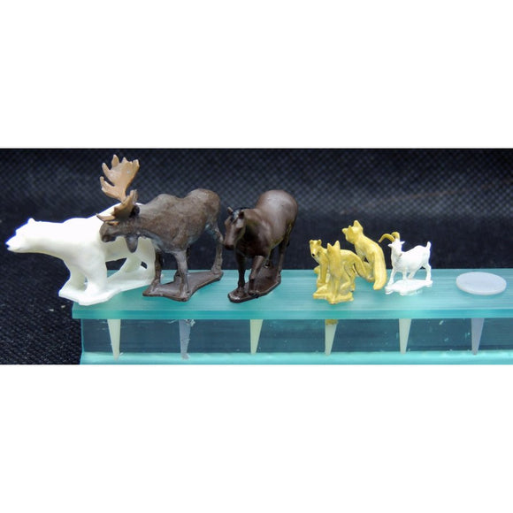 Juego de dioramas de animales en miniatura para horticultura C: Icom prepintado sin escala GM3P