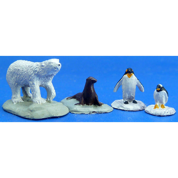 Polar Bear, Fur Seals and Penguins (Large & Small) : Icom Finished product set - Non-scale MLA-5004
