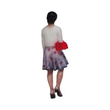 080-00002 Woman talking and walking with red handbag : Tiny Tales - Completed Colored Figure - HO (1:80)