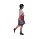 150-00001 Skirted Woman Walking in the Street with Red Handbag : Tiny Tales - Pre-Colored N (1:150)