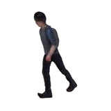 150-00004 Man walking with big thighs carrying a gray backpack : Tiny Tales - Colored N (1:150)