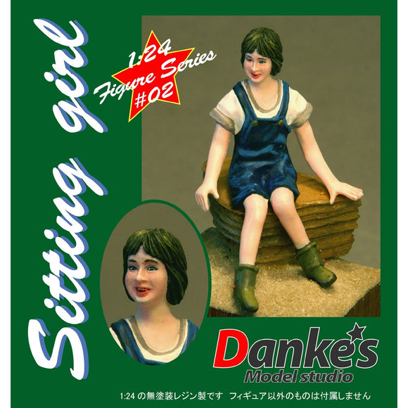 Sitting girl: Dunkes Model Studio unpainted kit 1:24 FI24-002