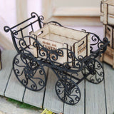 铁制婴儿车和木箱（黑色）：Cobani 未上漆套件 1:12 IF-003