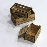 Wooden Box 3 items : Cobani unpainted kit 1:12 WF-001