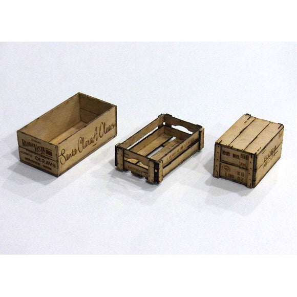 Caja de Madera 3 piezas : Cobani kit sin pintar 1:12 WF-001