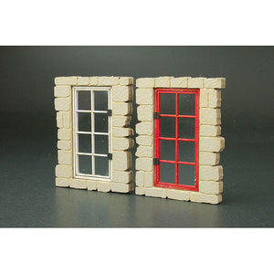European house windows C (2 sets): Cobani unpainted kit 1:35 FS-020