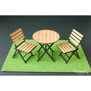 Iron gardening table and chairs: Cobani unpainted kit 1:12 IF-020