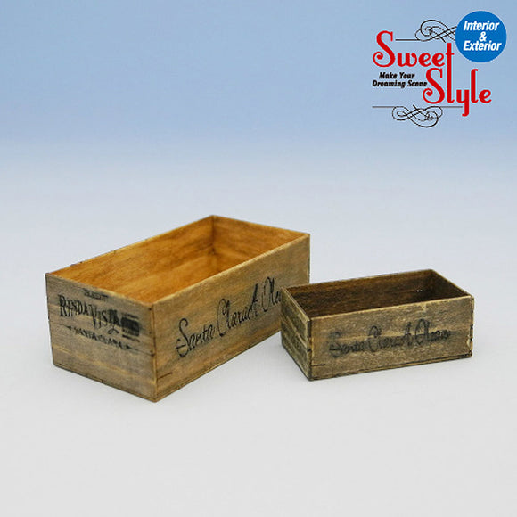 Wooden box set A - 2 pieces: Kobani unpainted kit 1:24 ss-010