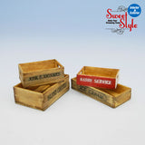 Wooden box set D - 4 pieces: Kobani unpainted kit 1:24 ss-013
