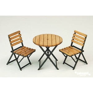 Iron garden table and chairs: Cobani unpainted kit 1:24 SS-031