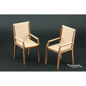 藤椅（2对）：Cobani 未上漆套件 1:12 比例 WF-029