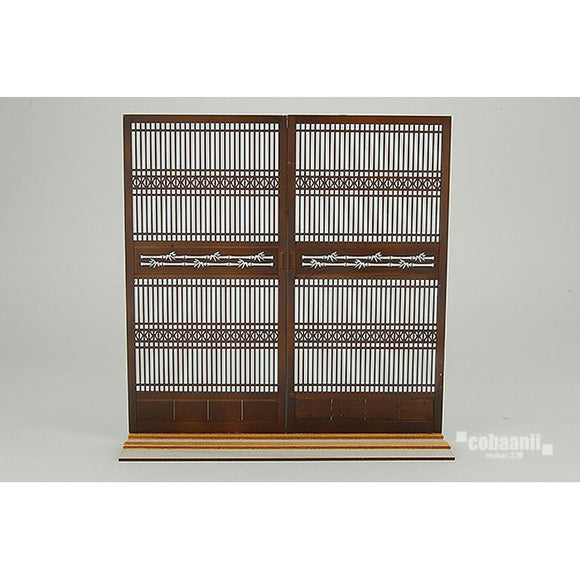 Japanese patterned lattice door 1: Cobani unpainted kit 1:12 scale WZ-015