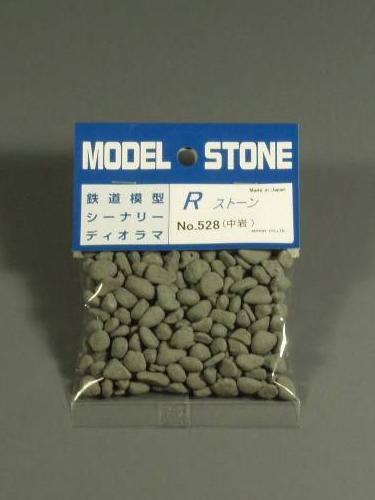 Material de piedra R-stone piedra de río roca media gris oscuro: material Morin sin escala 528