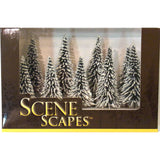 Nine snow-covered winter pine trees (Pine) 7.5-10cm : Bachmann Finished product Non-scale 32102