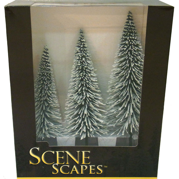 Three snow-covered winter pine trees (Pine) 20-25cm : Bachmann finished O scale 32202