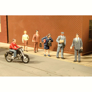 Gente de la calle y motos : Acabado pintado Bachmann HO(1:87) 33101