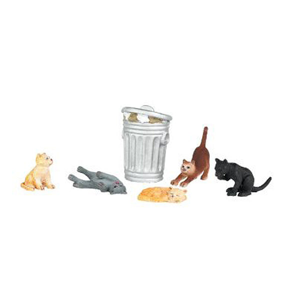 Five Cats and a Rubbish Bucket : Bachmann Painted Complete O(1:48) 33157
