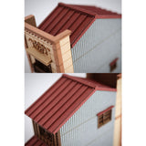 Letrero Arquitectura de 3 Casas en Fila A Color Ver. :Baioudou N(1:150) Kit sin pintar ST-003-15C