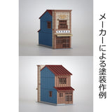Signboard Architecture of 3 Houses in a Row A : Baioudou N (1:150) Unpainted Kit ST-003-15U