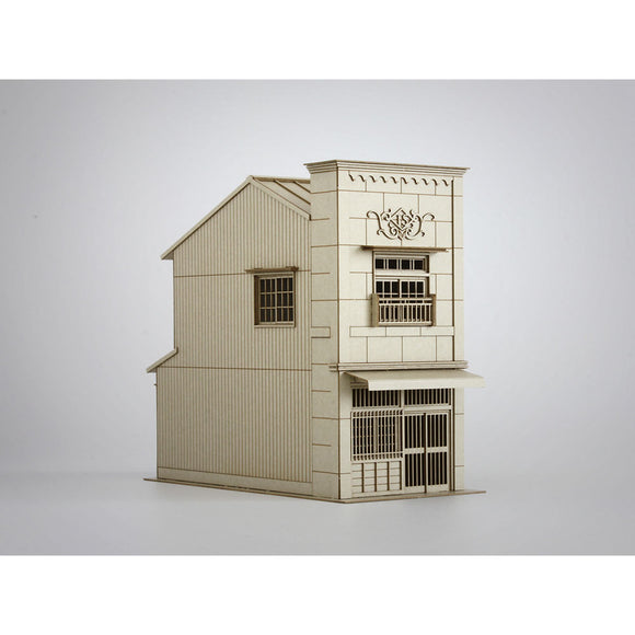 Signboard Architecture of 3 Houses in a Row A : Baioudou HO (1:80) Unpainted Kit ST-003-80U
