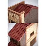 Letrero Arquitectura de 3 Casas en Fila B Color Ver. :Baioudou N(1:150) Kit sin pintar ST-004-15C
