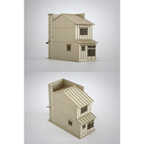 Signboard Architecture of 3 Houses in a Row B : Baioudou HO (1:80) Unpainted Kit ST-004-80U