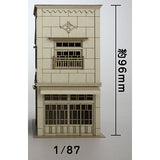 Signboard Architecture of 3 Houses in a Row B : Baioudou HO (1:87) Unpainted Kit ST-004-87U