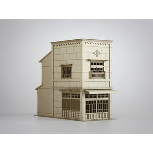 Signboard Architecture of 3 Houses in a Row B : Baioudou HO (1:87) Unpainted Kit ST-004-87U