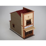 Signboard Architecture of 3 Houses in a Row C Color Ver. : Baioudou HO (1:80) Pre-Painted Kit ST-005-80C